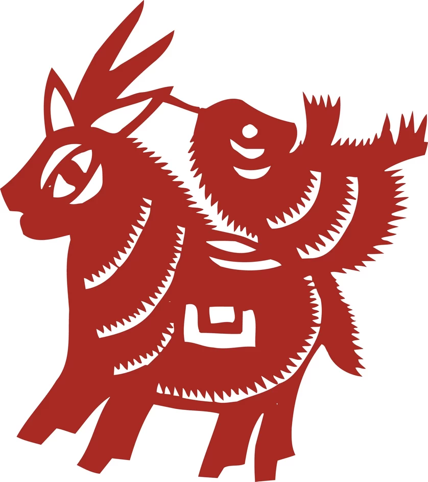 中国风中式传统喜庆民俗人物动物窗花剪纸插画边框AI矢量PNG素材【436】